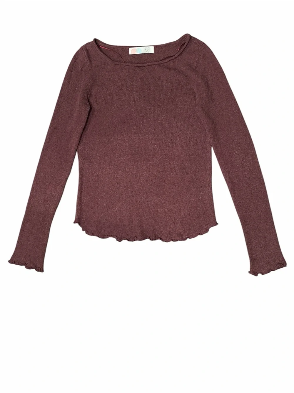 Free People Beach Cabo Sweater Skirt Set S Chocolate Brown Merlot Ruched Boho